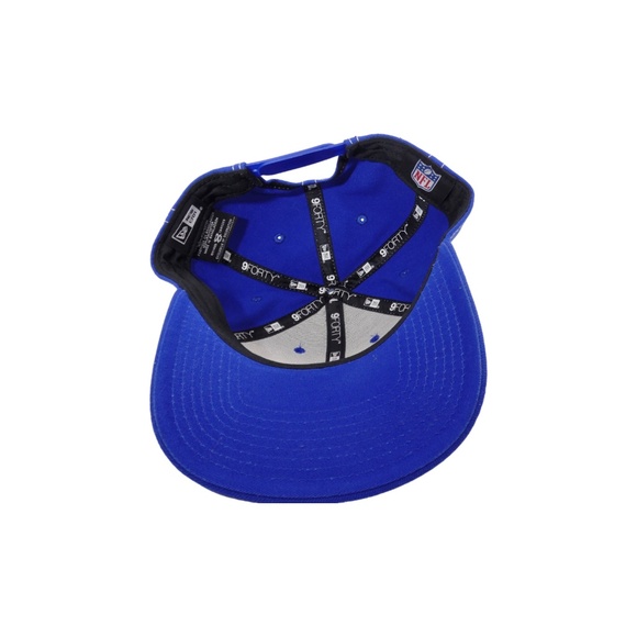 New Era Seattle Seahawks Hat Cap 9Forty NFL Adjustable Blue With White Stitching - Picture 10 of 10